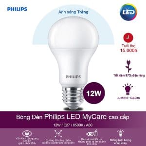 Bóng đèn Philips LED MyCare 8W 6500K E27 A60 - Ánh sáng trắng 5