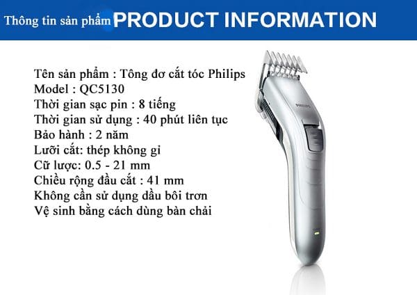 Tông đơ cắt tóc Philips QC5130 2